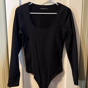 Abercrombie & Fitch Black Scoop Neck Top